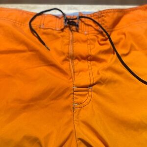 Vintage No Boundaries Men’s Shorts Size 44 Black Orange Flames.